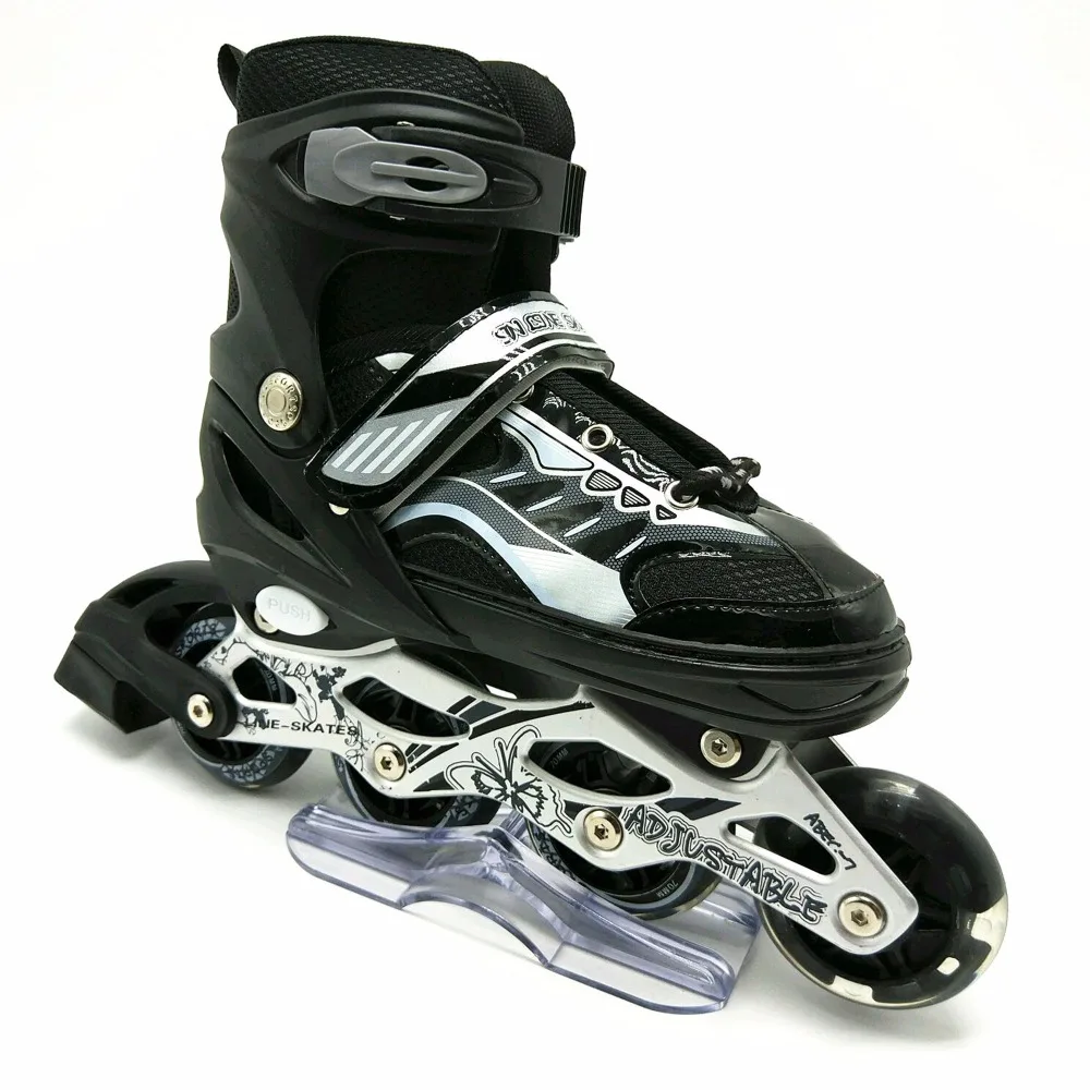 
2017 roller blade skate adjustable wholesale led quad skate 