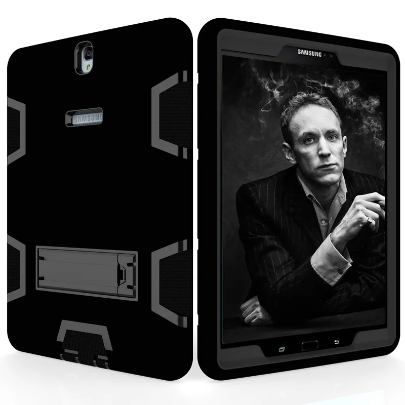 Anti-Scratch Shockproof  Armor PC+Silicone 3-Layer Tablet Case for Samsung Galaxy Tab S3 9.7 T820 T825