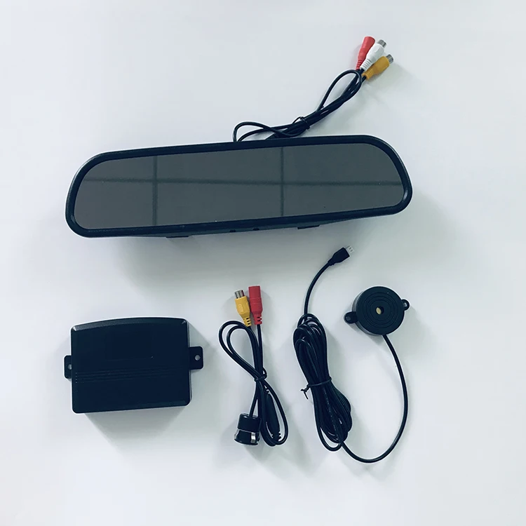 3 in 1 4.3 inch retrovisor monitor rear view camera back up TFT car video parking sensors with rear view mirror