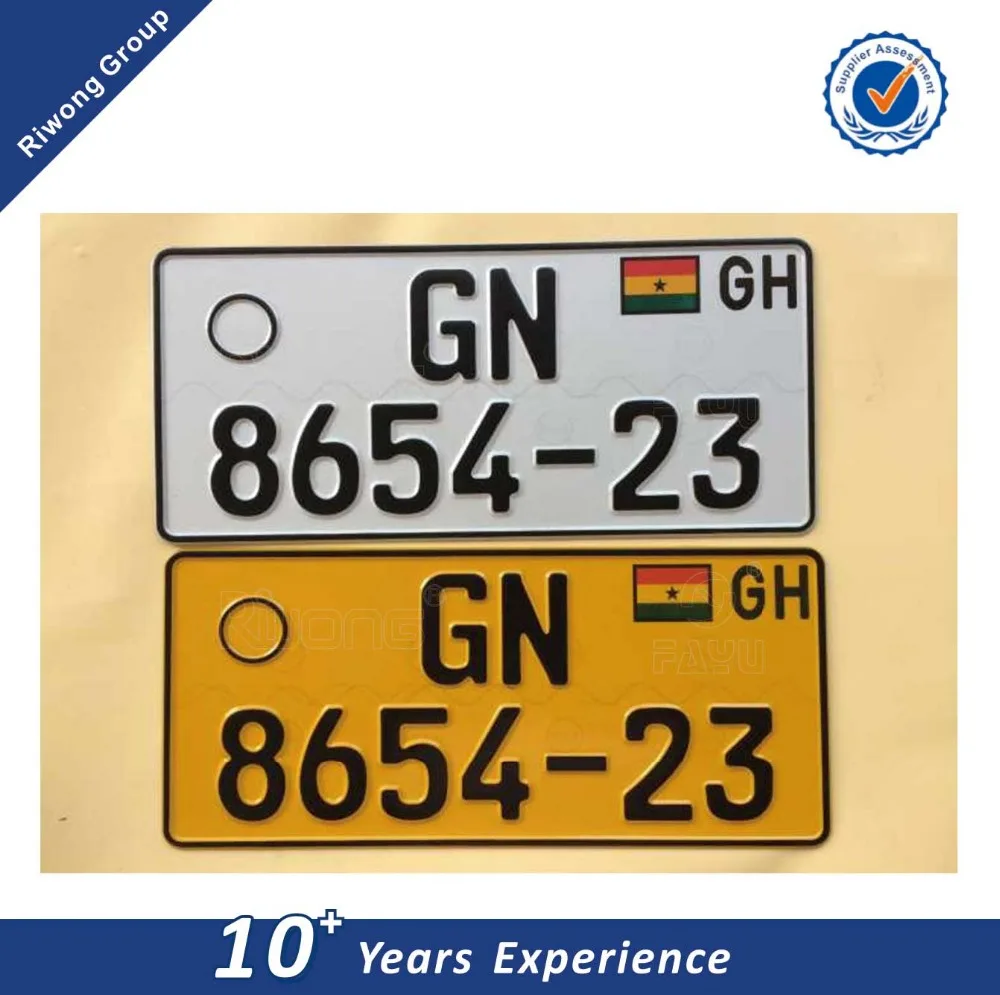 Motorcycle Number Plate and Car Number Plate for Ghana