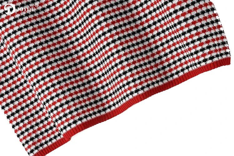 Summer Fit Big Butterfly Knot Stripe Plaids Women Bodycon knitted Sweater Dress women mini dress