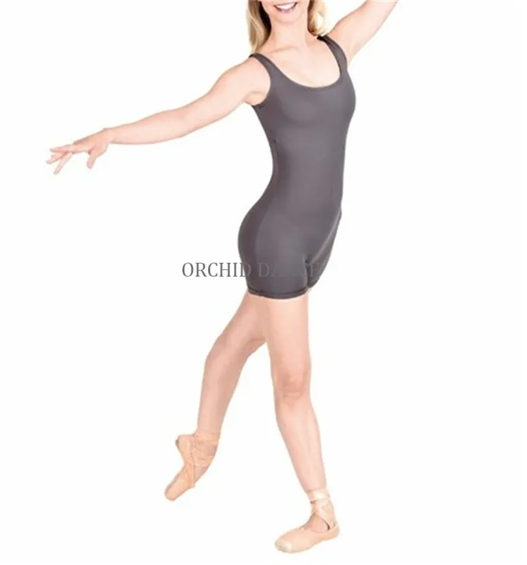Factory Wholesale High Quality Shiny Nylon Spandex Dance Wear Tank Women Unitard