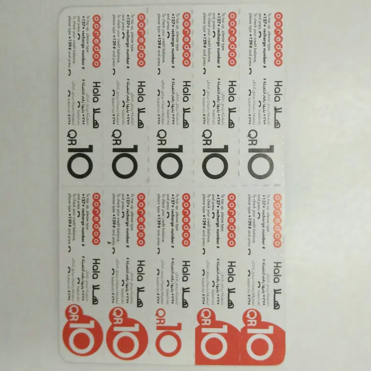 
teleocom scratch off recharge top up card 