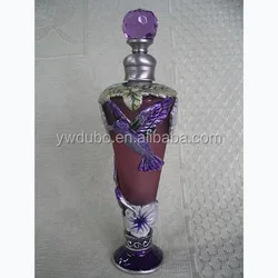 25ml Patented Metal Hummingbird Glass Perfume Bottle Frosted Essential Oil Refillable Attar Bottles Factory Outlet#57336/58888