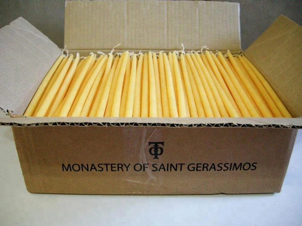 beeswax candle packaging box blessed advent orthodox wholesale wax custom size religious honey candles