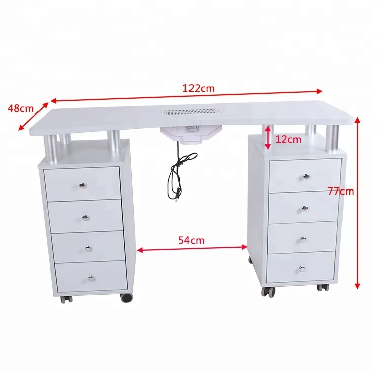 Маникюрный Стол на колесах, принадлежности для дизайна ногтей, современный Маникюрный Стол с вентилятором