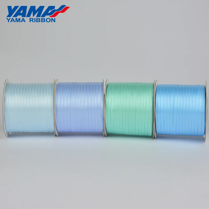 Yama 196 colors 5 MM wide single double faced polyester satin ribbon
