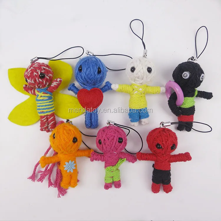 custom cartoon handmade Voodoo dolls keychain