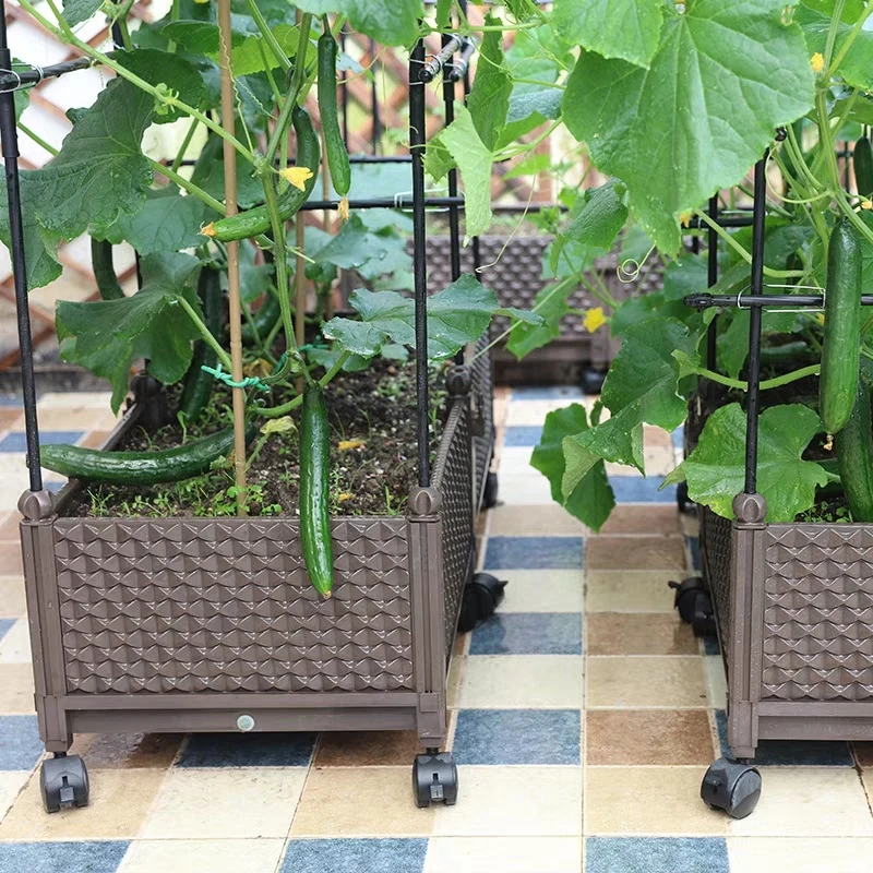 Suntour Garden Plastic Flower Raised Grow Bed Vegetable Planter Pots for Deep Root (62187365058)