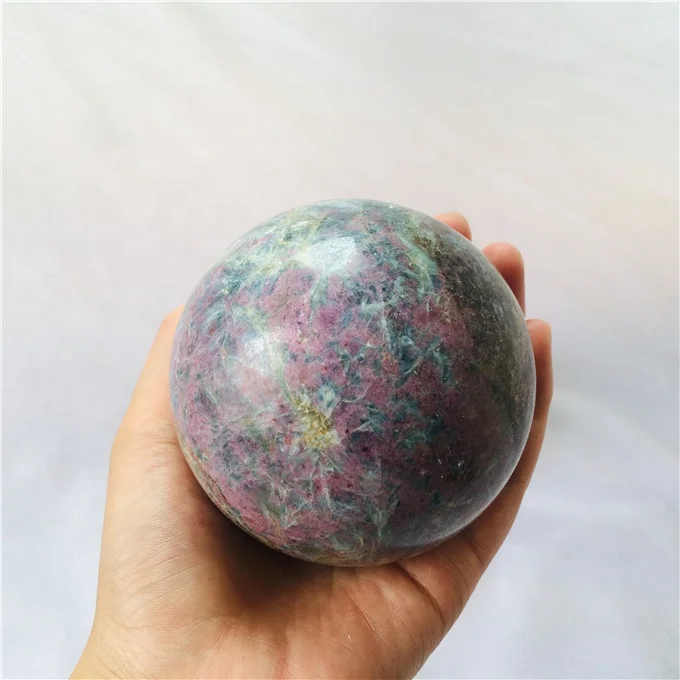 wholesale natural rock crystal ball red green treasure gemstone quartz ball for sale