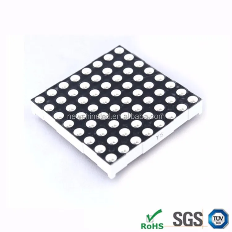 Пользовательский светодиодный матричный дисплей высокой яркости 8x8 точечный для рекламы