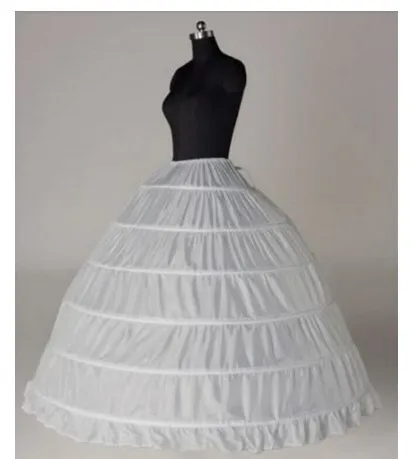 Wedding Accessories Ball Gown Underskirt 6 Hoops Skirt Petticoats In Stock WF943
