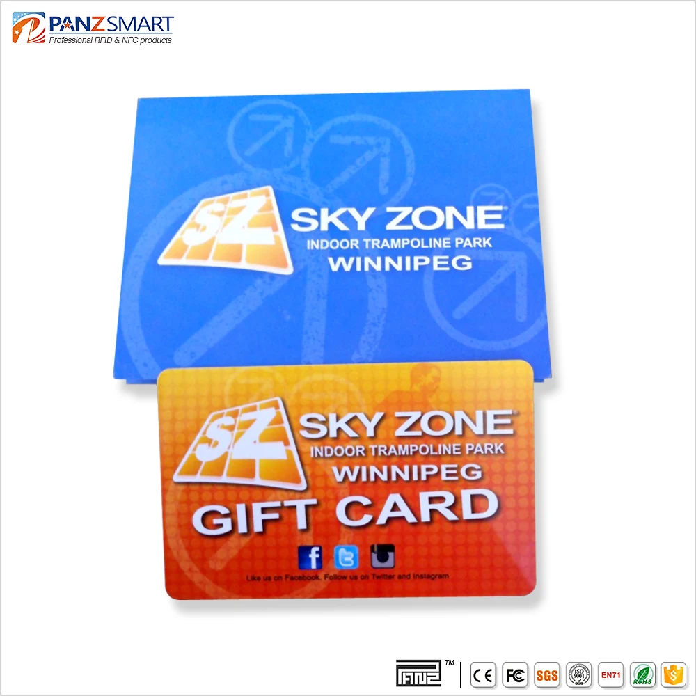Custom CR80 Plastic gift card printing magnetic gift card with paper holder paper sleeve artpaper envelope for shopping
