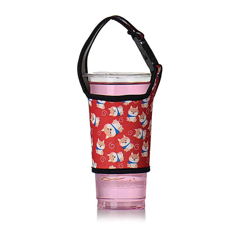 Custom neoprene insulated soft coffee / milk/ drink cup bottle sleeve tote cooler holder bag with LOGO