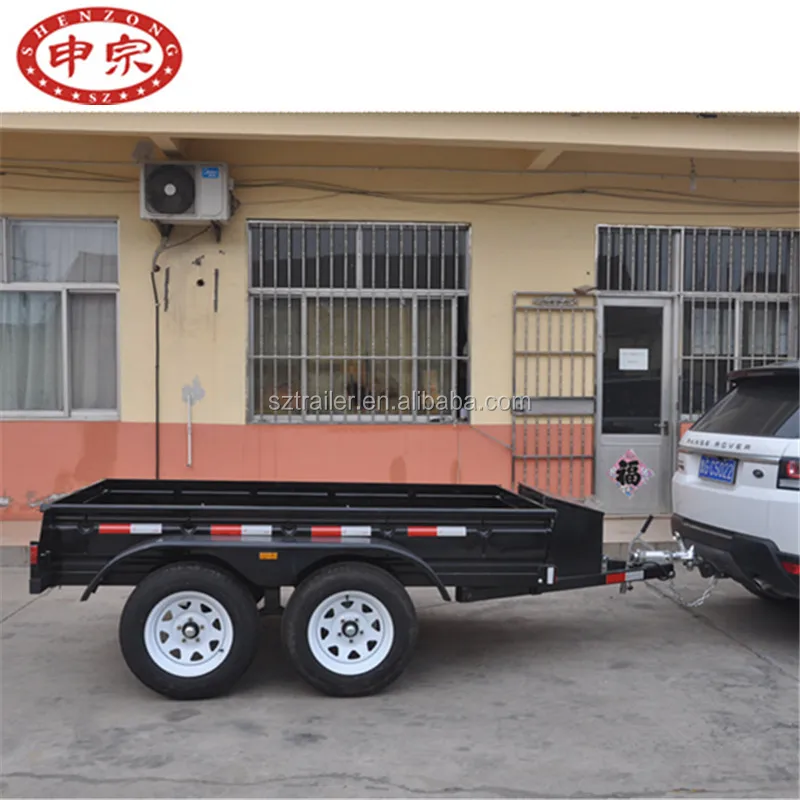 2 ton tandem axle car transporter utility box trailer for sale