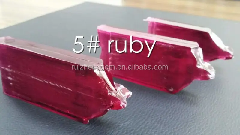ruby 5# pancake ,lab created corundum, ruby slice in EFG
