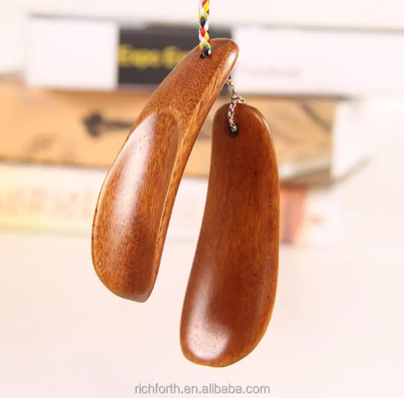 custom water-proof wooden shoehorn with laser logo