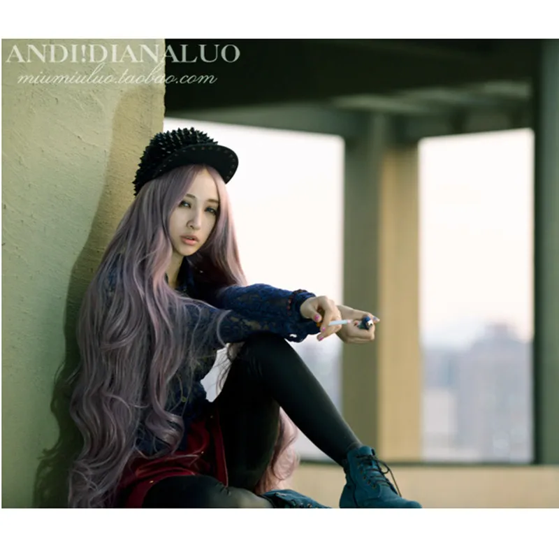 
Long Curly Lavender Cosplay Wig 40