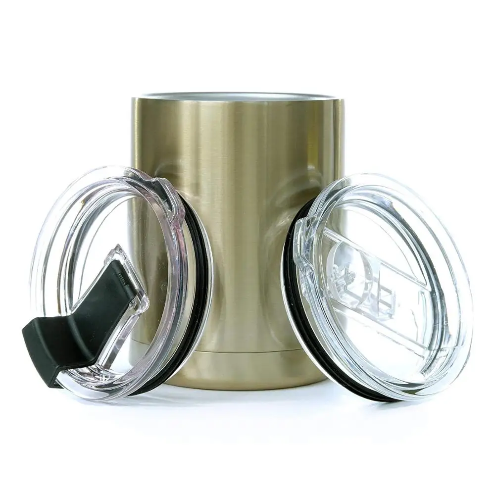 10 унций пищевой нержавеющей стали кофе вино стакан с заменяемыми крышками Изолированный Вакуумный термос чашка порошок кружки с покрытием