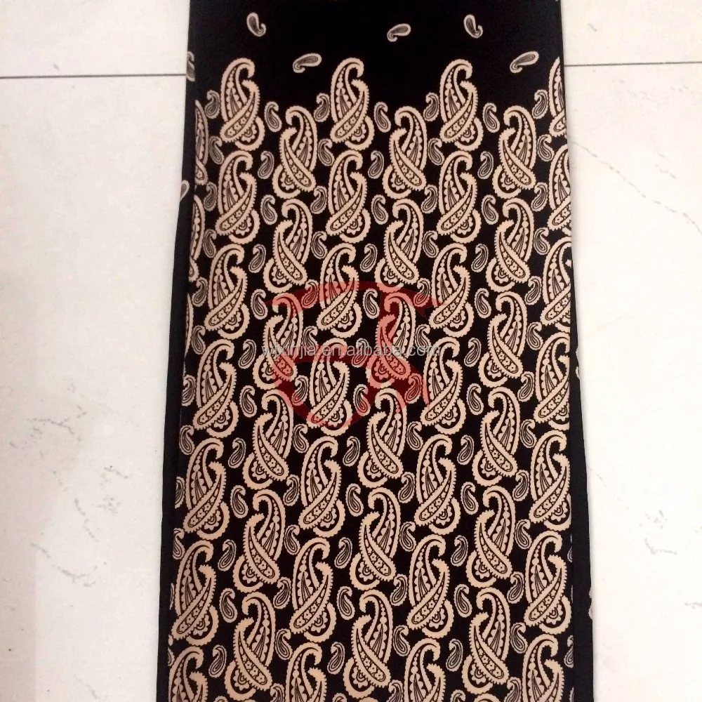 Printed Nida New Design abaya formal black printing fabric