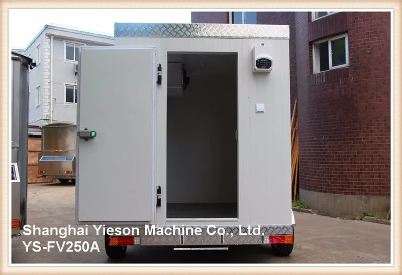 Hot sale Mobile Custom Outdoor snack unique design cool room trailer chiller/freezer trailer