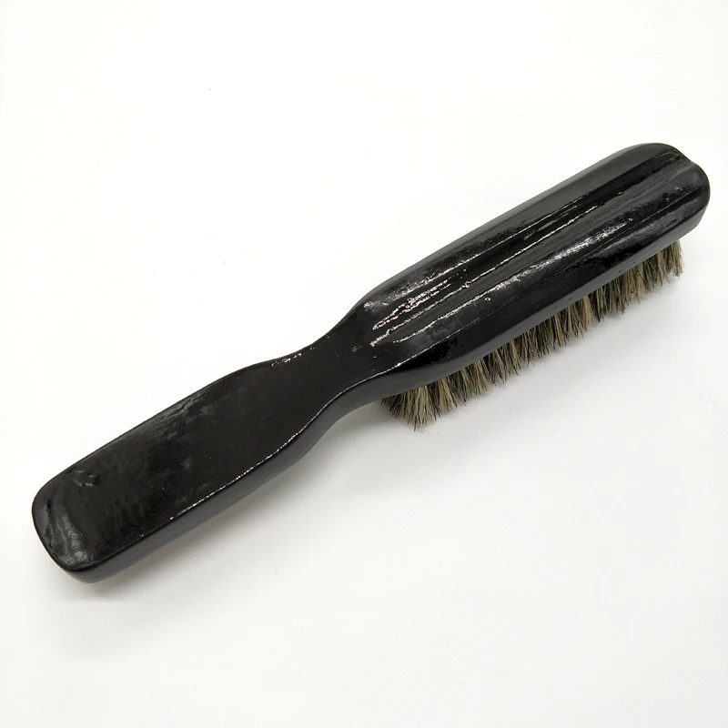 Professional black boar bristle wooden natural hair brush