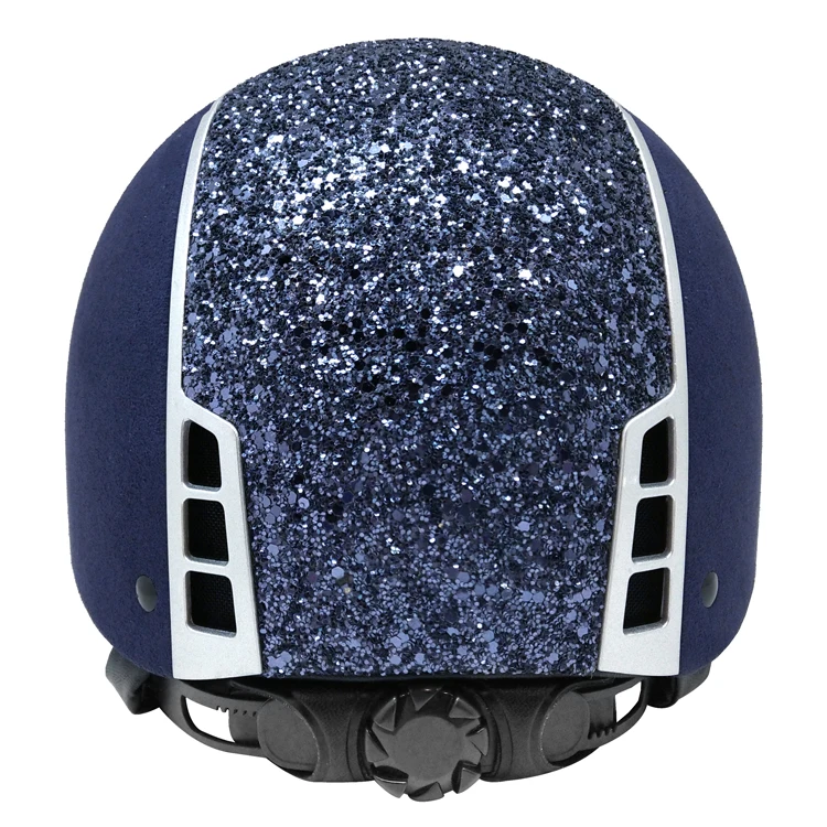 Elegant classic large brim sunscreen custom horse racing equestrian helmet Crystal custom horse riding helmet