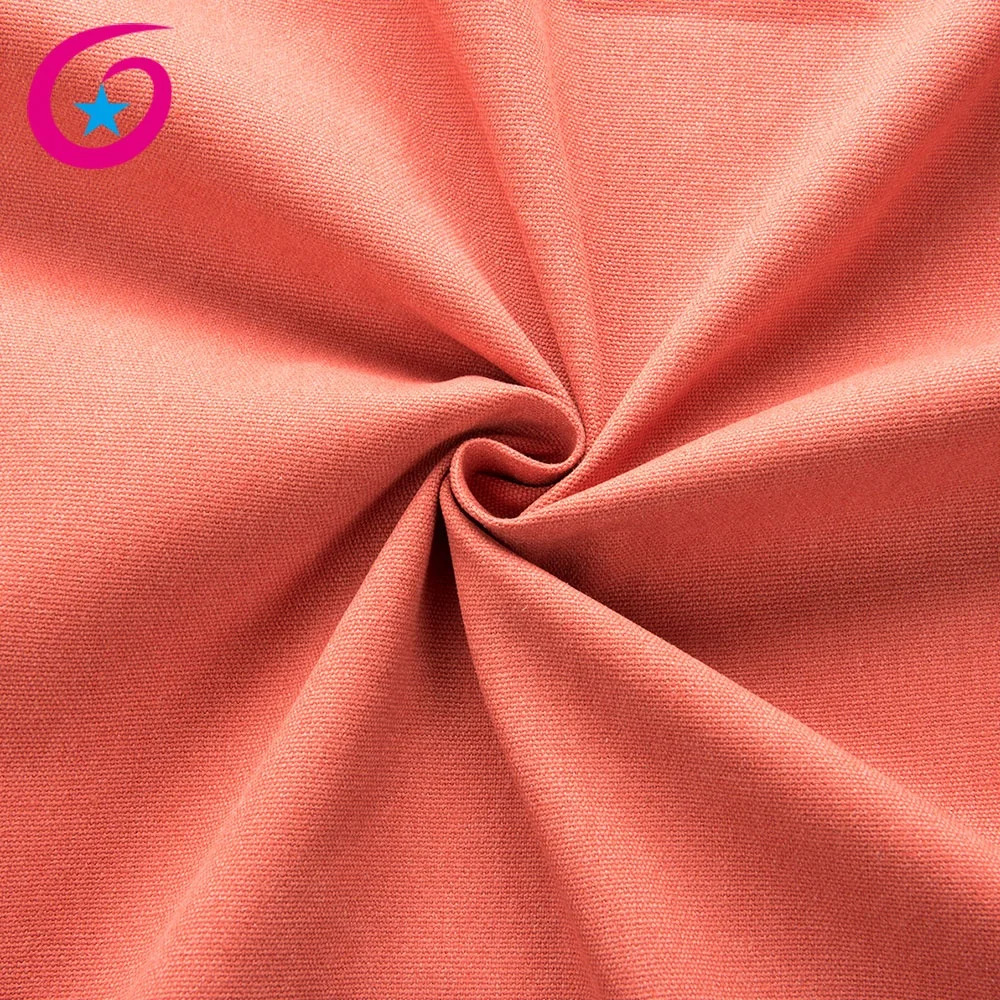 
Cotton Polyester Recycled Pigment Dye 12oz Washed Canvas Fabric 
