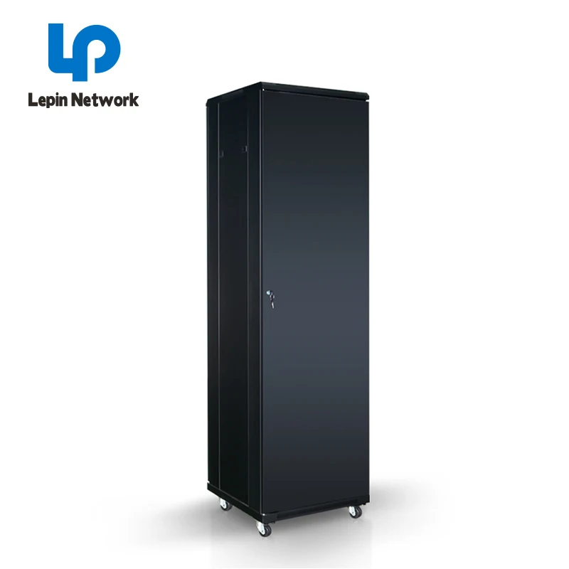 nignbo lepin supplier black perforated door 19inch used server rack 32u used fan led network computer cabinet  for data center