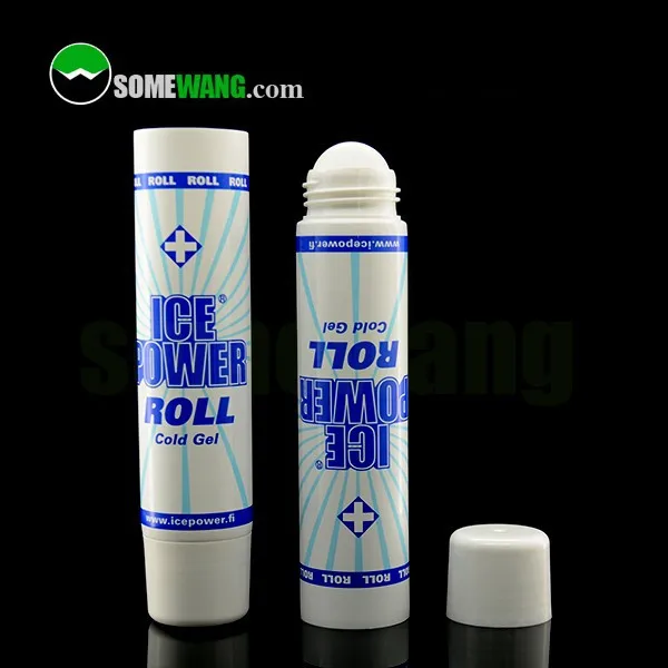 Пластиковый дезодорант на заказ, пустая Косметическая PE трубка с роликовым шариком