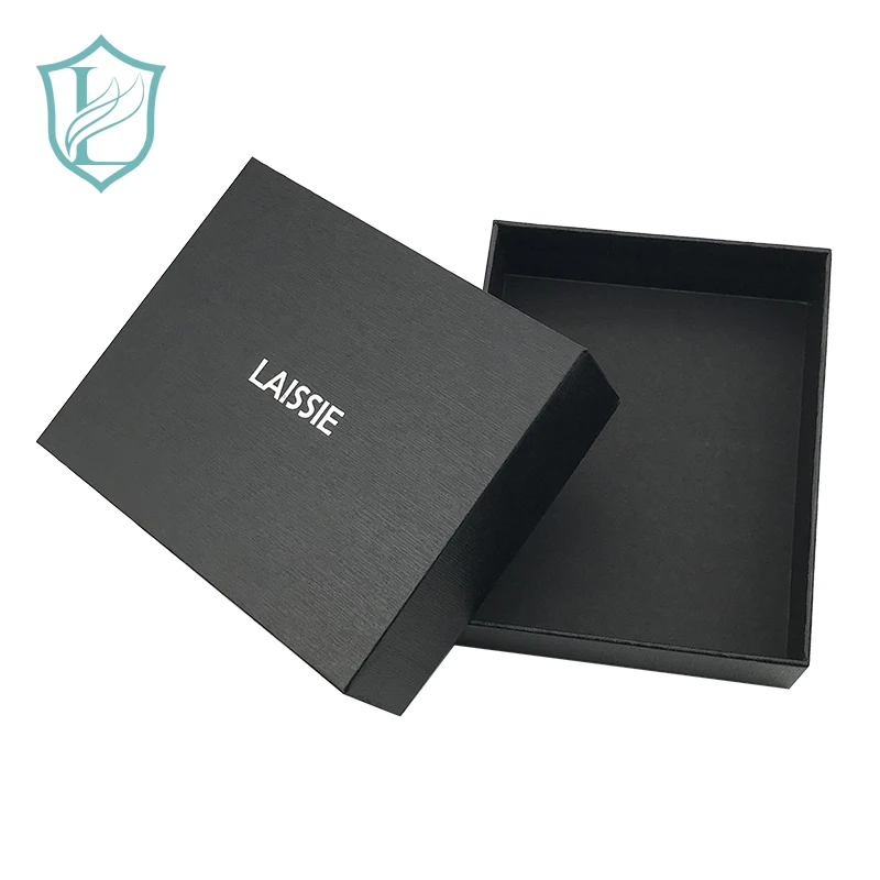 High quality Black Cardboard Paper Flower Lid and Base Box for Gift