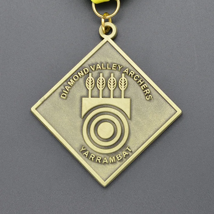Специально разработаны квадратной формы Diamond Valley лучников award медаль в Yarrambat