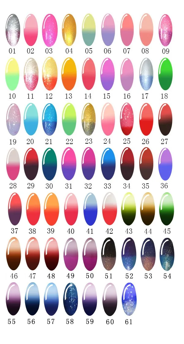 Гель изменения цвета.популярный 66 цветов ногтей шеллак.идеальный гель уф