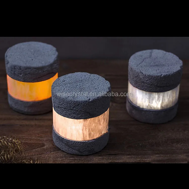 
Gypsum crystal crystal selenite lamp Mineral sandwich night light 