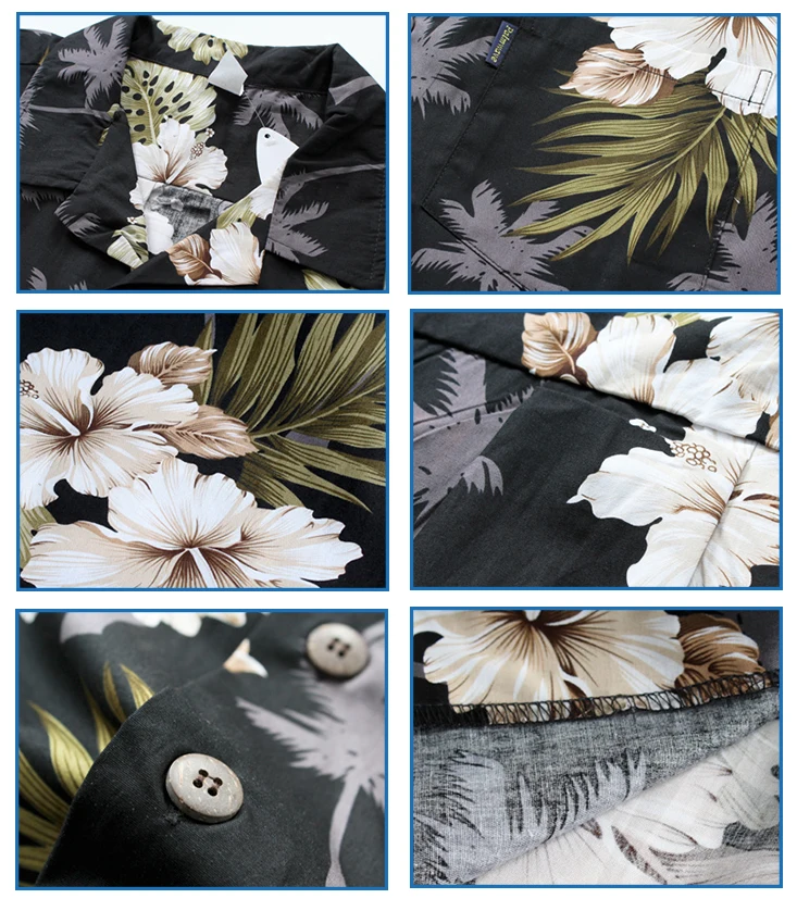 Wholesale Short Sleeves Hawaiian Shirts Custom Printing Mens Shirts