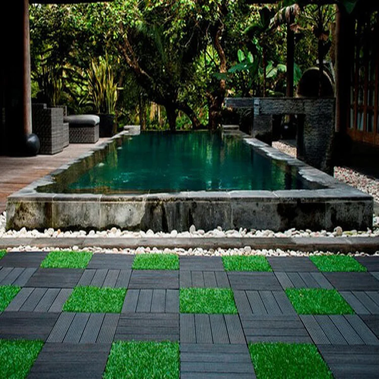 Outdoor Easy-installation Composite DIY WPC Decking Tiles