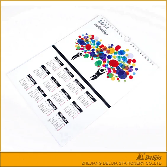 Новое производство настенный календарь дизайн рисунка