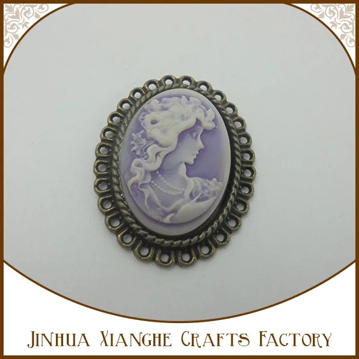 Custom Resin Cameo Flat Back Resin Silhouette Cameo for Decoration