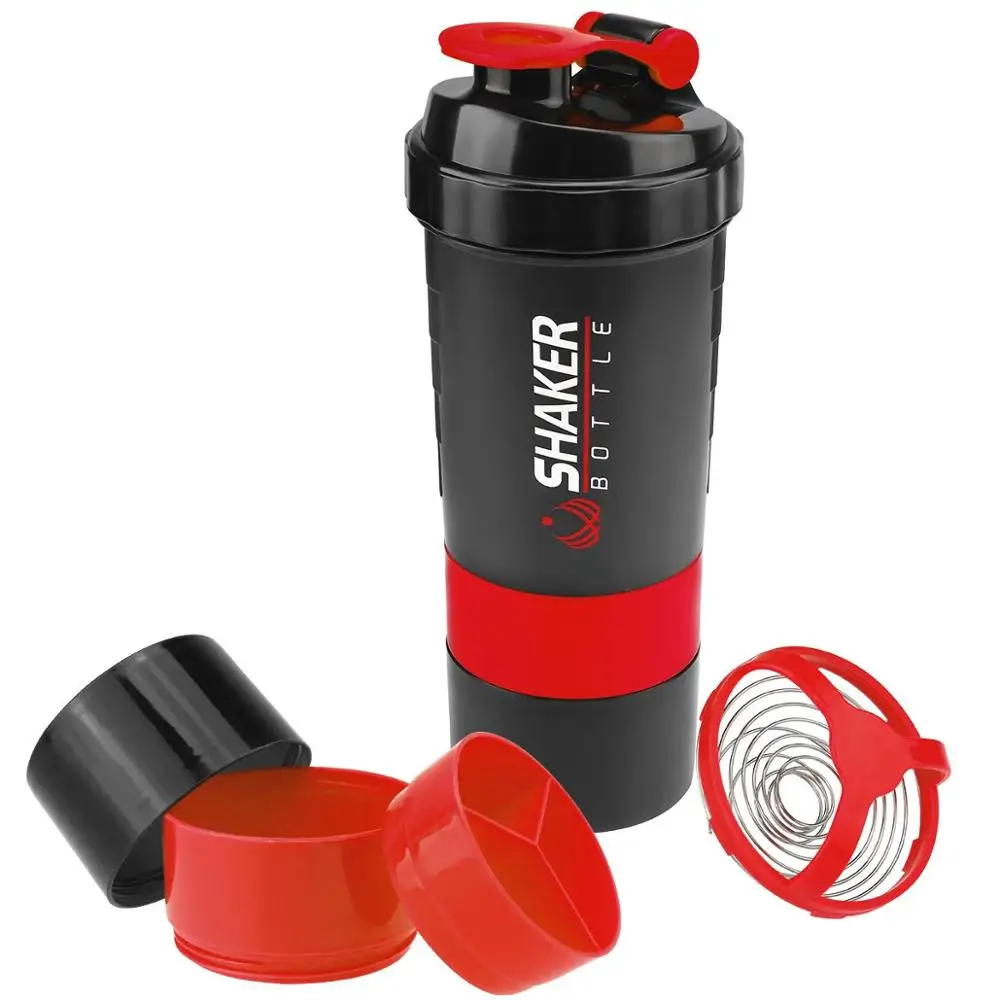 Cheap Price 500ml Colorful Gym Sports Plastic Protein Shaker Bottle with Custom Logo