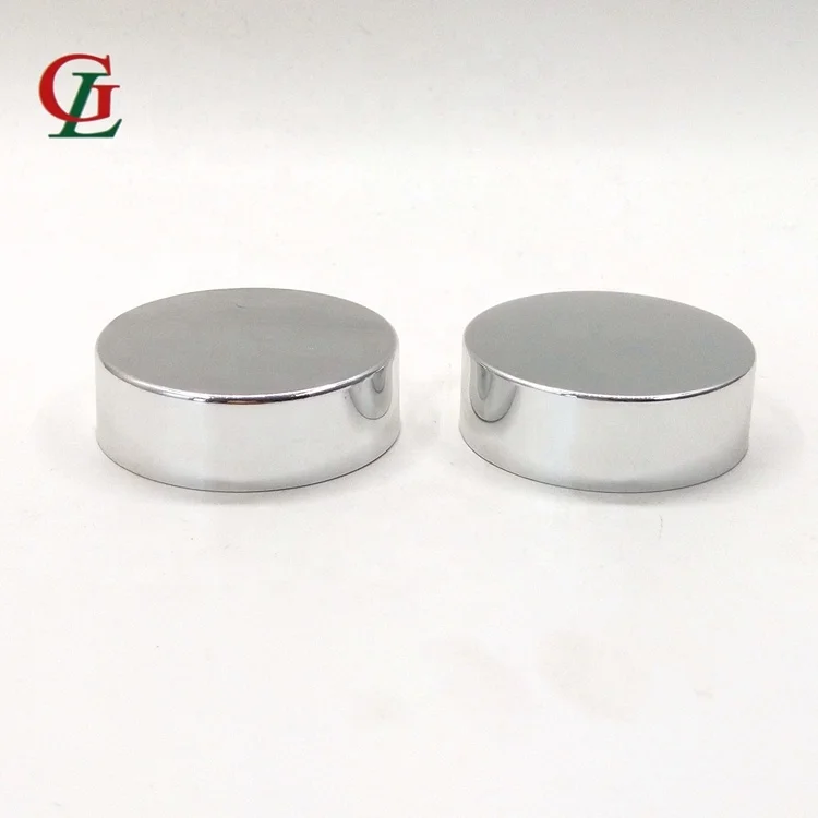 Wholesale food grade 38mm shining mental  cap, bright silver aluminum  plastic pill bottle cover