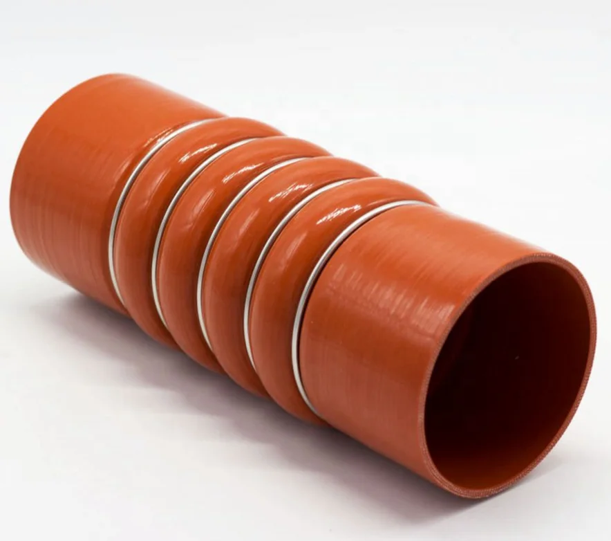 2019 Truck spare Parts 0020946382 Straight Hump Silicone Hose 0020945482 silicon bellows hose Orange