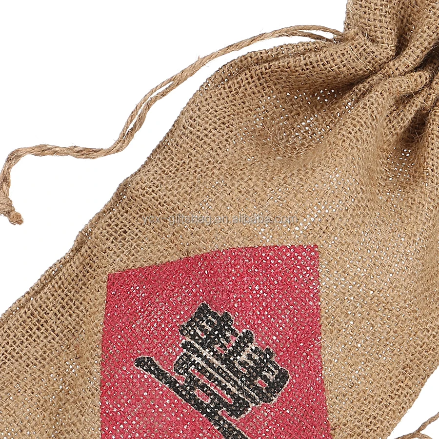 2019 China manufacturer Durable Drawstring Jute Bag Reusable Burlap Sack