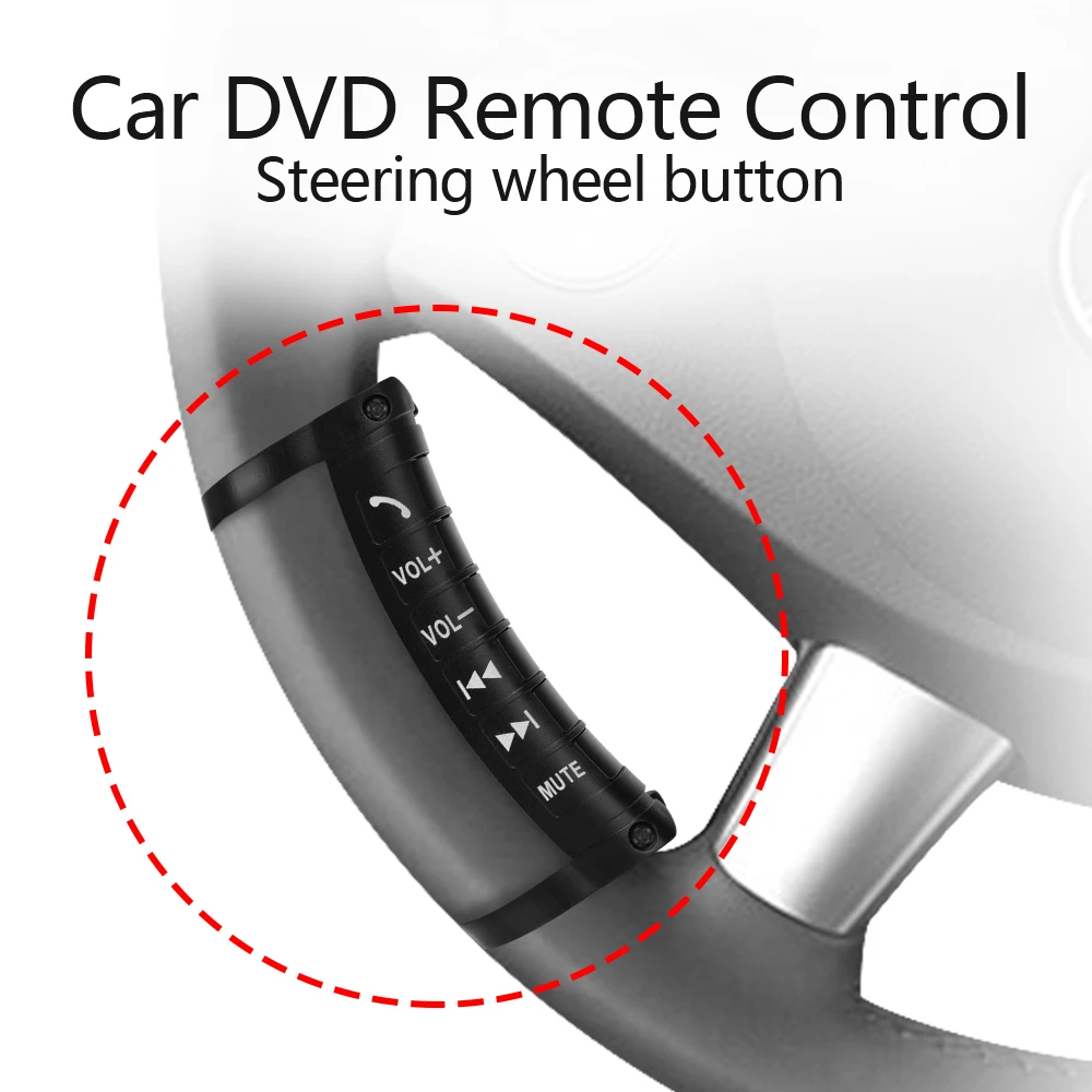 Universal wireless Car steering wheel remote Control DVD Button  Answer calls  Put music