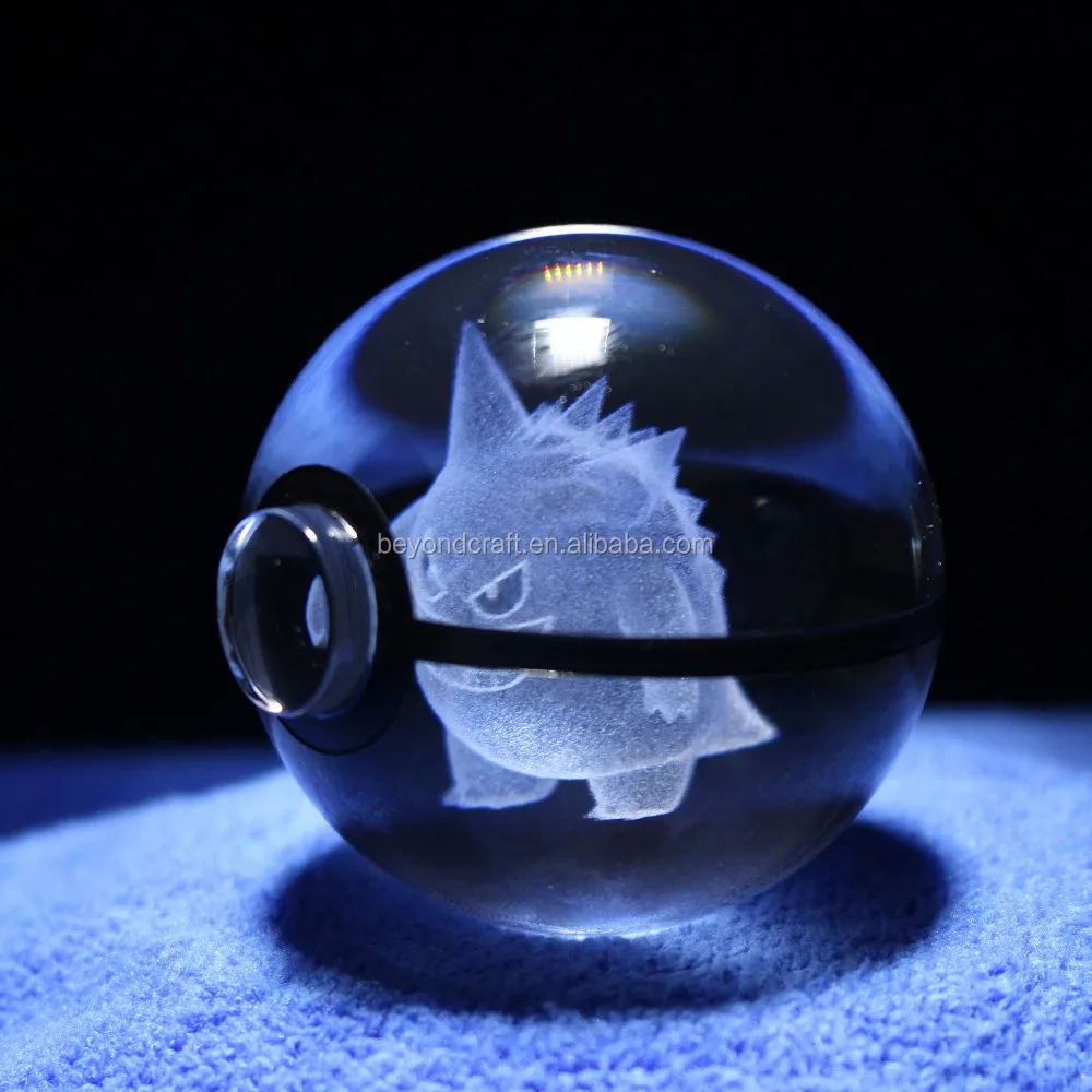 Dropship 2 inch Crystal Glass ball Pokemon Go Game Fans gifts