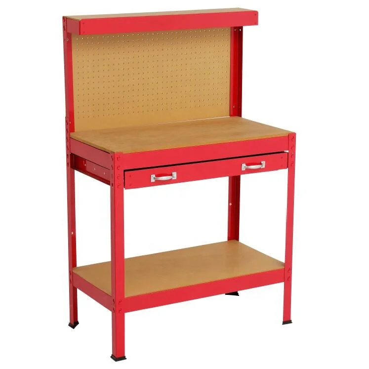 High Quality 100kg Loading Workbench Work Table With Perforated Panel And Drawer