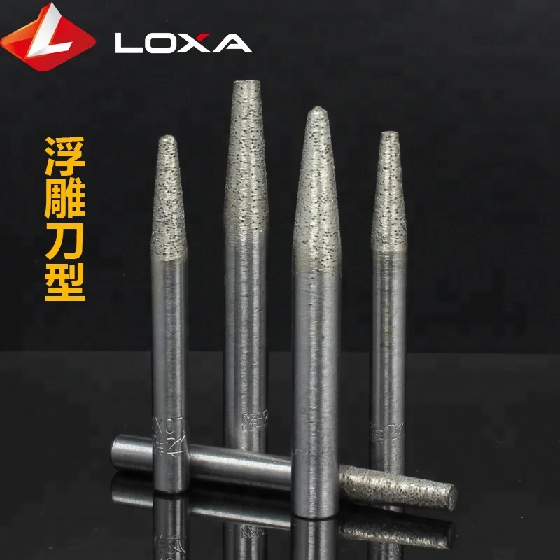CNC Carving Tool Stone Engraving Machine Cutter Stone Cutting Bits Sintered Diamond Router Bits For Granite