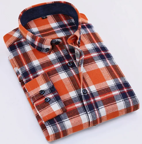 Оптовая продажа, дешевая Повседневная клетчатая рубашка с воротником на пуговицах из Китая