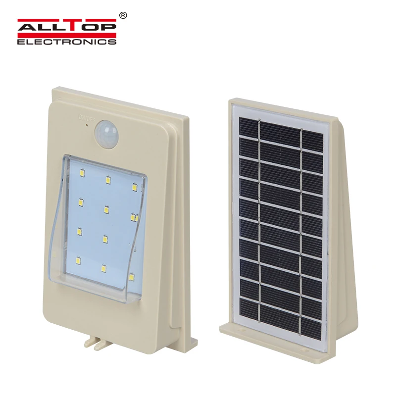Hot sale 2W motion sensor photocell garden led lamp outdoor wireless solar wall light