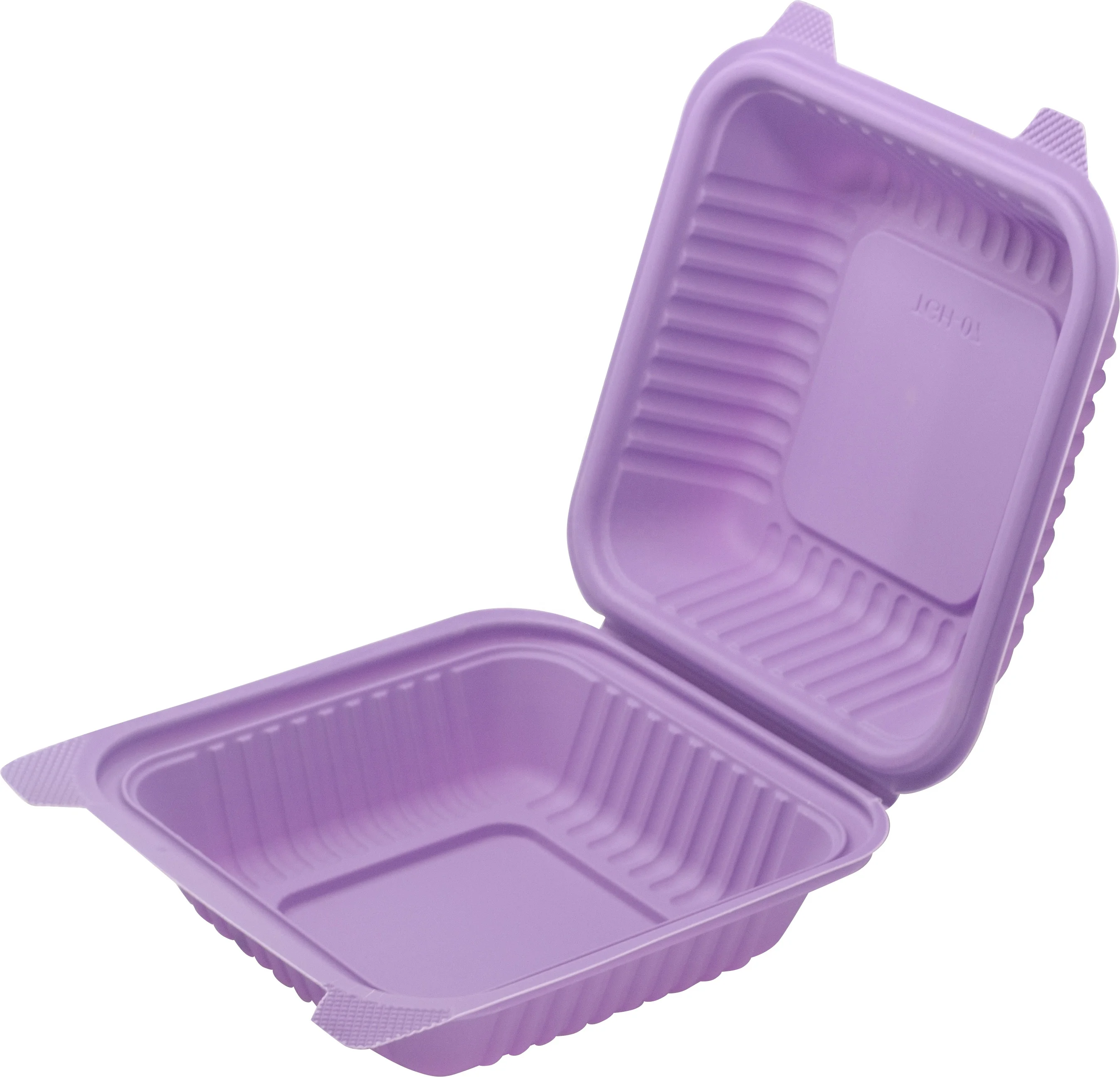 EcoNewLeaf  Disposable Corn Starch Biodegradable Food Packaging Lunch Box Clamshell Take Out Food Container