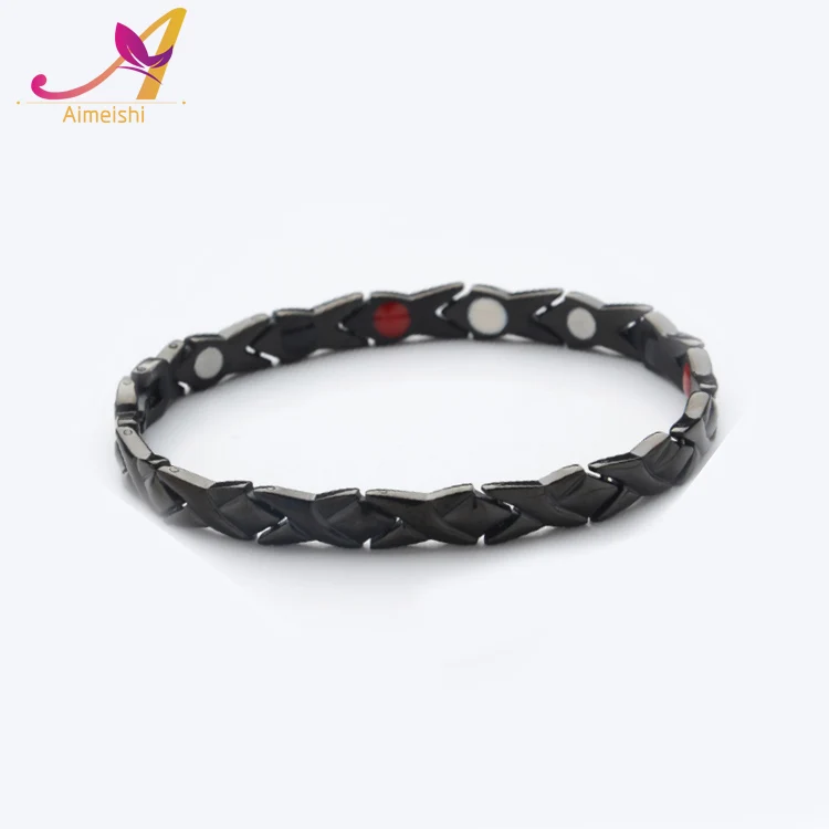 Japanese Pure Titanium 4 in 1 energy elements health care magnetic therapy women energy titanium bracelet